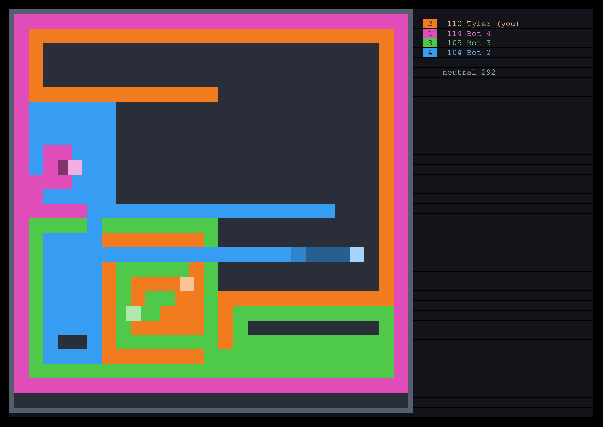 Paint Battle — a match in progress